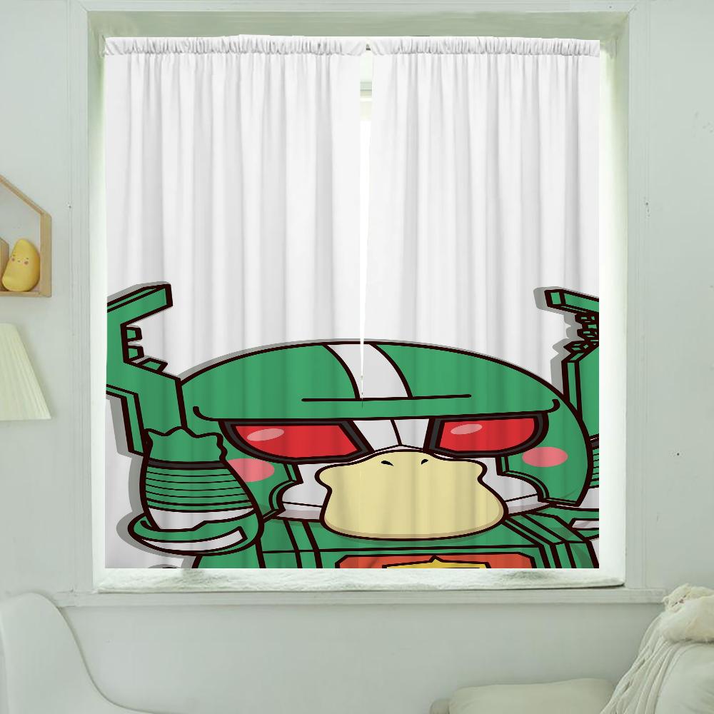 Heminredning Köksgardiner för Vardagsrum 2 Delar Mörkläggningsgardiner Dörrgardin P-psyduck Sovrumsdekoration Avskärmning