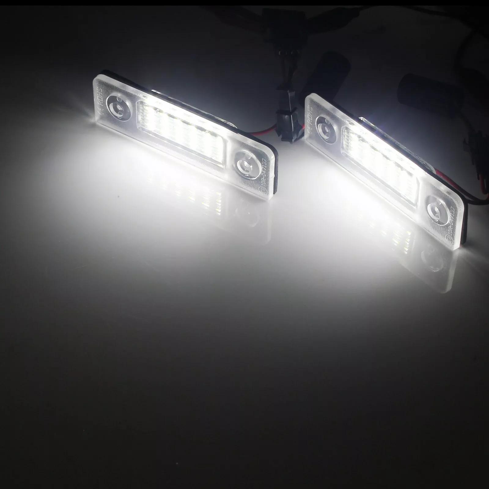 2pcs Car LED Licence Number Plate Light Canbus White OEM1Z0943021For Skoda Octavia 1Z Roomster 5J Car Accessories 2pcs