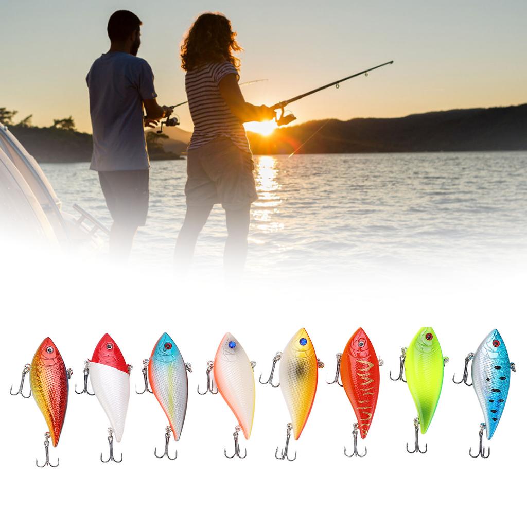 8pcs 11g 7cm Floating Fishing Lure 3D Lifelike Eyes Artificial Fishing Luya Bait for Sea