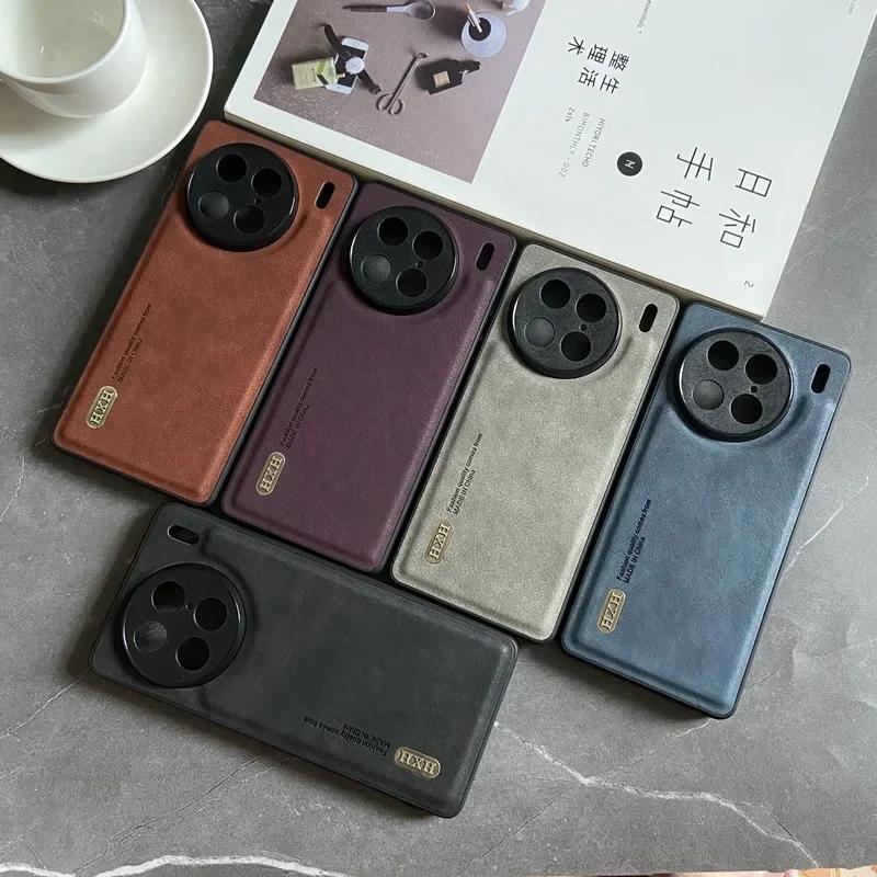 Magnetic for Vivo X100 X90S X90 Pro Plus Y78 S17 S16 V27 IQOO 12 Z8 Neo Case Leather Matte Soft Full Camera Protect Cover Shell