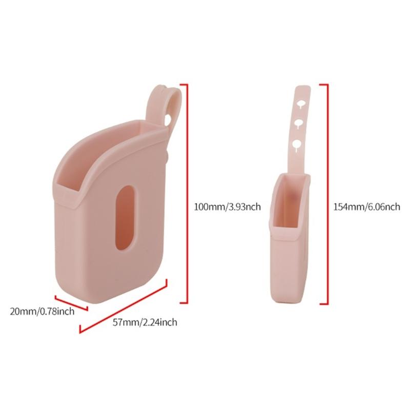 Portable Silicone Holder For Hand Sanitizer Sprays Protective Storage Case with Adjustable Lanyard for Backpack Handbag