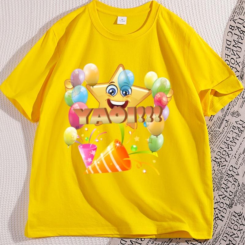Pastel Yaoi Aesthetic T Shirt Casual Cotton Short Sleeve Round Neck Tees Soft Kawaii Graphic Tees Loose Printed Breathable Tees
