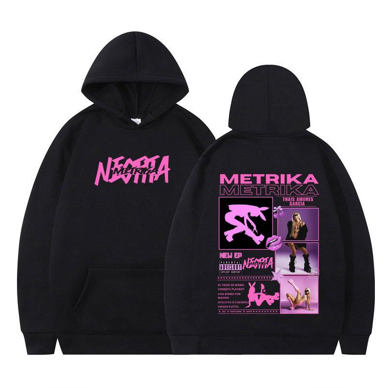 Singer Metrika Album Tour Hoodie Herren Damen Ästhetisch Trendy Pullover Langarm Freizeit Harajuku Trainingsanzug