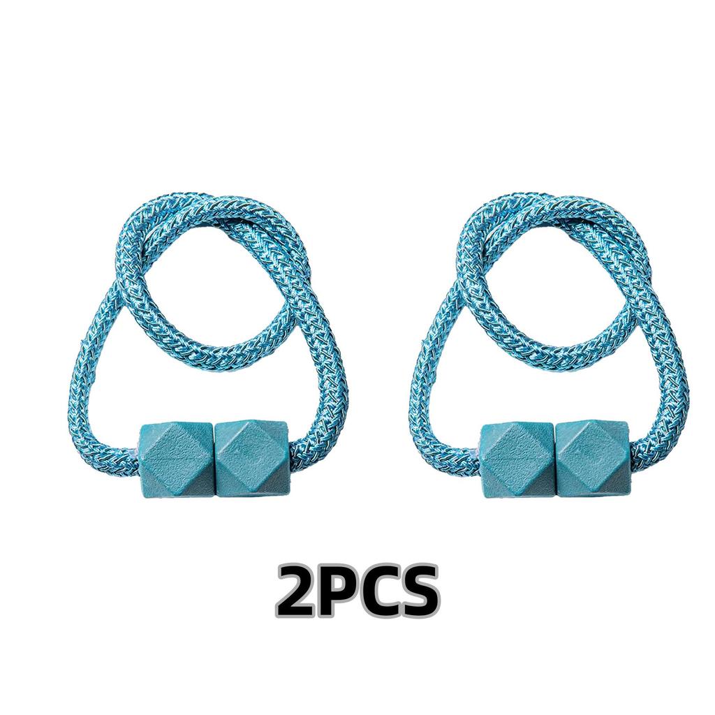 Magnetic Cube Curtain Tiebacks - No-Drill Decorative Ropes
