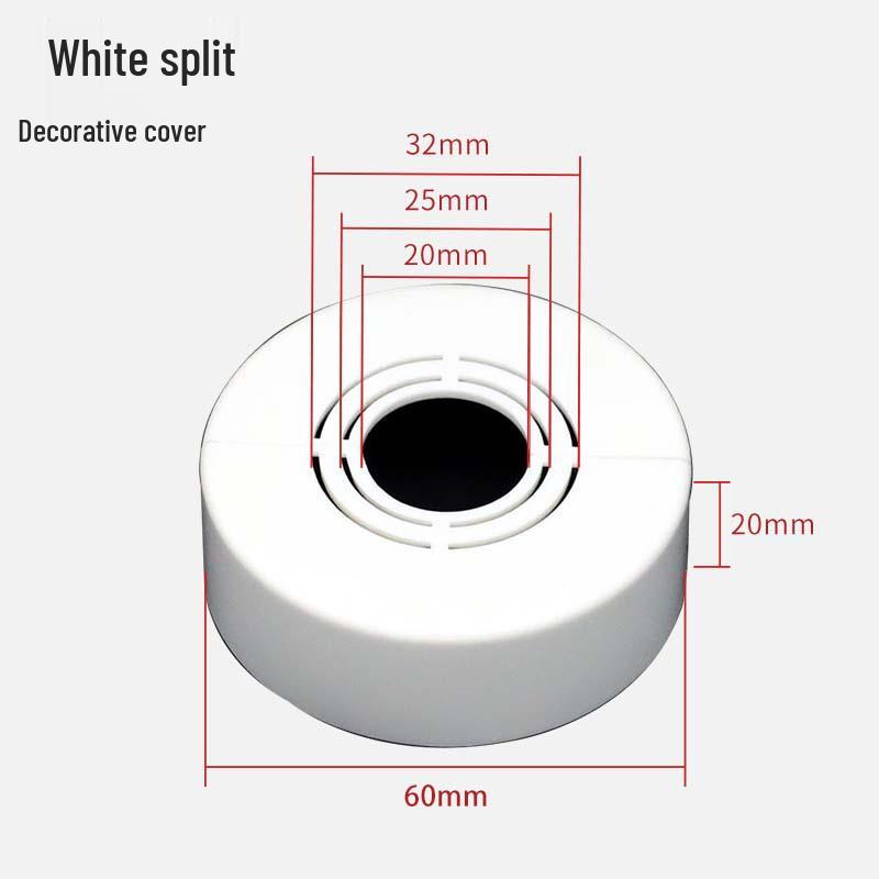 Dekorativní kryt sprchové hlavice děleného typu bez vrásek se zadním košíkem