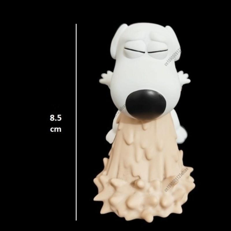 Figura Divertida do Cão Brian Griffin Ornamento de Mesa Decoração Criativa Estilo Anime Brinquedo Colecionável Presente de Aniversário para Casa Escritório