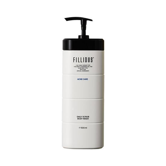 FILLIDUS Daily Scrub Body Wash 500ml (Acne Body Wash)