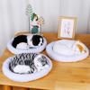 Breathing Simulation Cat Figurine, Realistic Animal Ornament for Home Tabletop Decoration