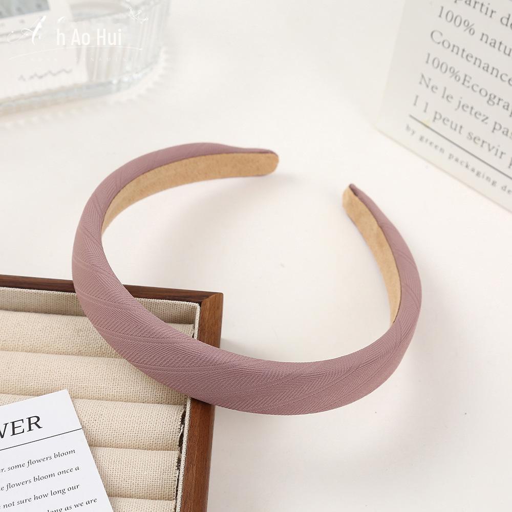 Korean Style Wide Brim Headband: Summer Solid Color Hair Accessory for Women