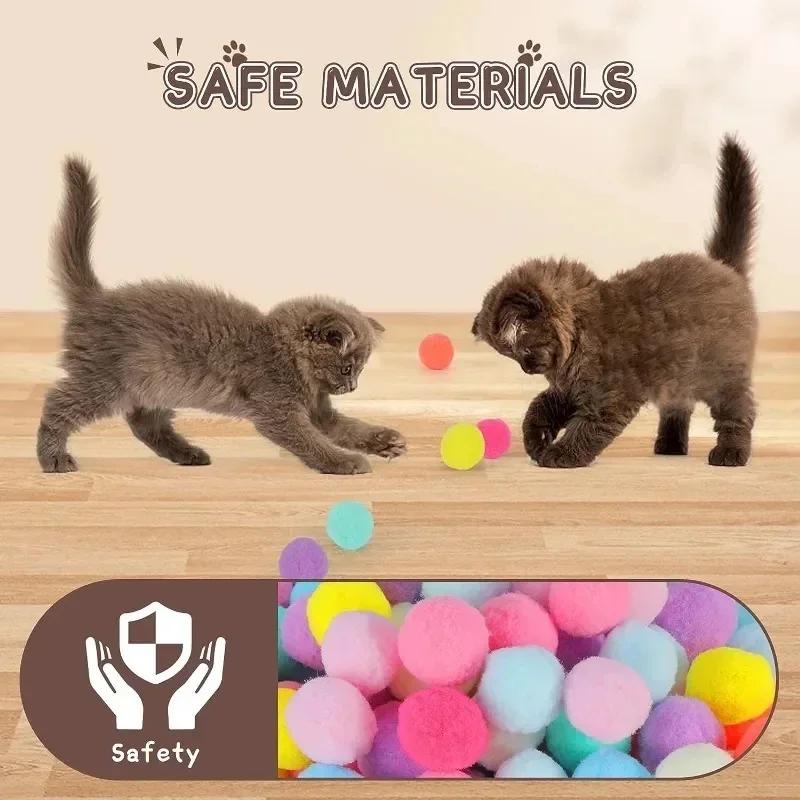 Cats Toys Pet Gun Cats Shooting Interactive Mini Supplies. for Ball Games Training Elastic Creatives Launching Accessories Toy