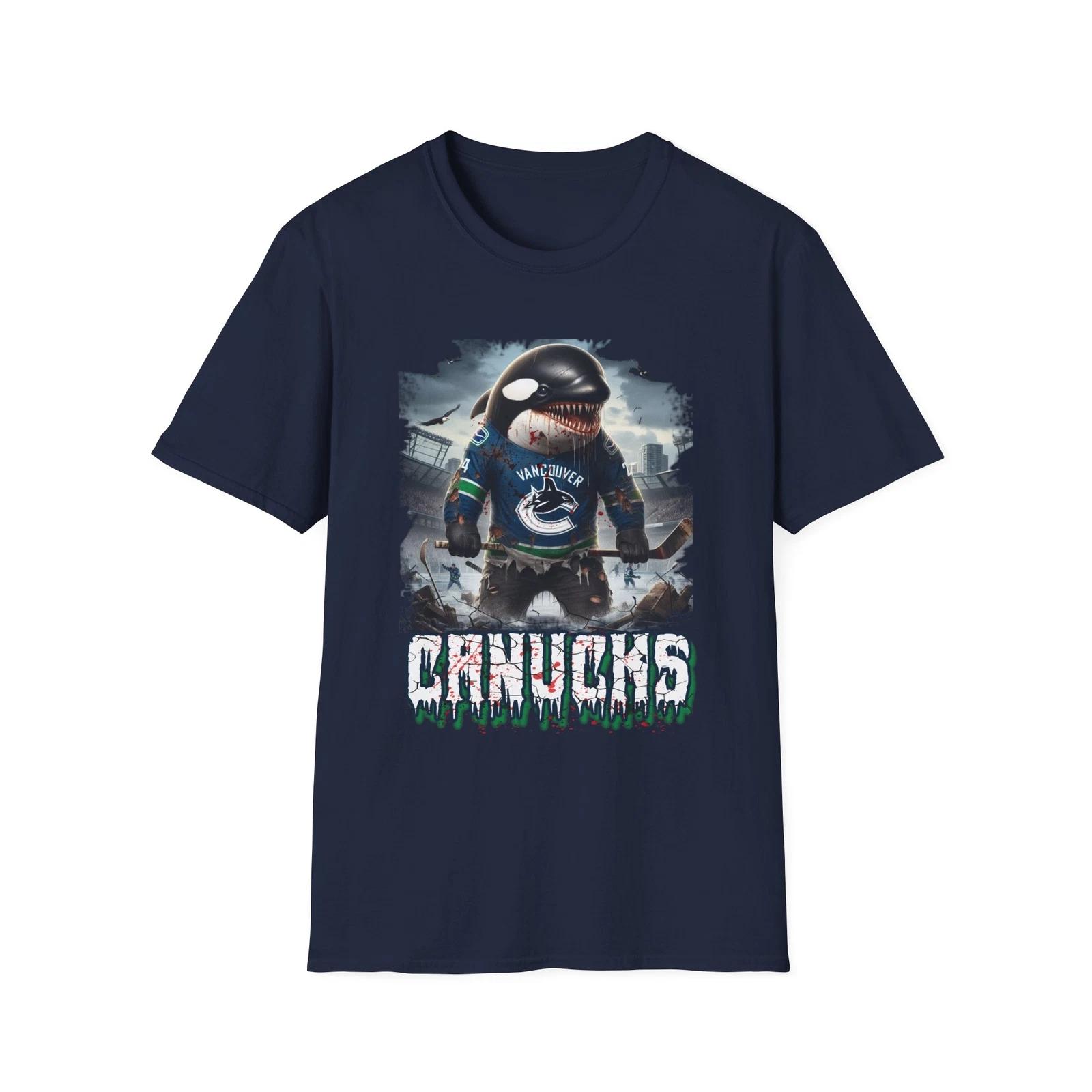 Men s and Women s T-shirts Fear the Orca - Vancouver Canucks Horror Mashup T-Shirt S