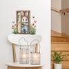 Wooden Door Painting Little Rabbit Butterfly Flower Multi-bedroom Living Room Home Background Beautification Wall Stickers