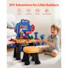 SucceBuy 181pcs Kids Tool Bench Realistic Transformable Tool Set with Toddler Bench Pretend Play Learning Gift for Children Toys
