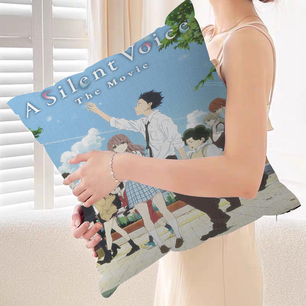 A Silent Voice Pillow Anime Pillow Sofa Bed Head Pillow Cover Cushion Cover 45x45 Cm Fashion