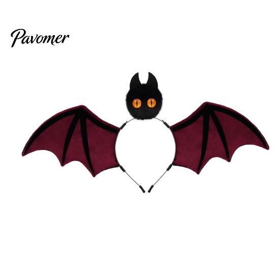 Halloween Vampire Theme Headband Bat Hairband, Plush Wing Gothic Style Headband, Versatile Costume Accessory Cosplay Party Accessories for Women