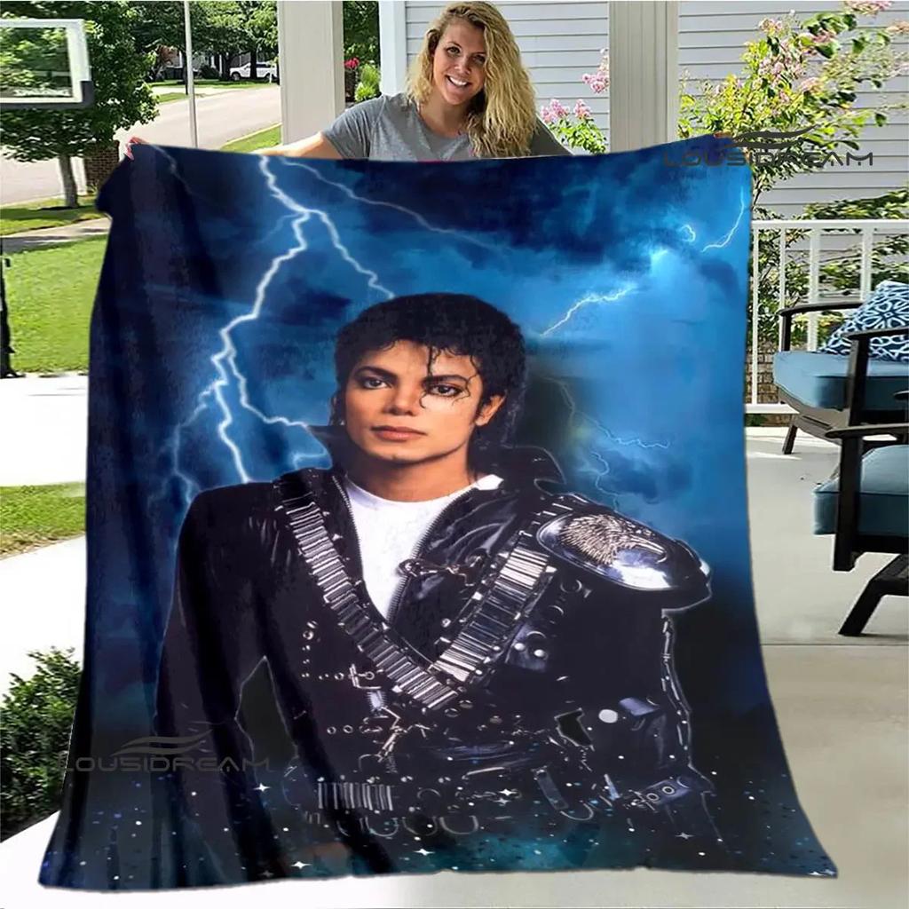 Michael Jackson retro printed blanket Flannel Warm Blanket Soft and Comfortable Blanket picnic blanket bed linings Birthday Gift