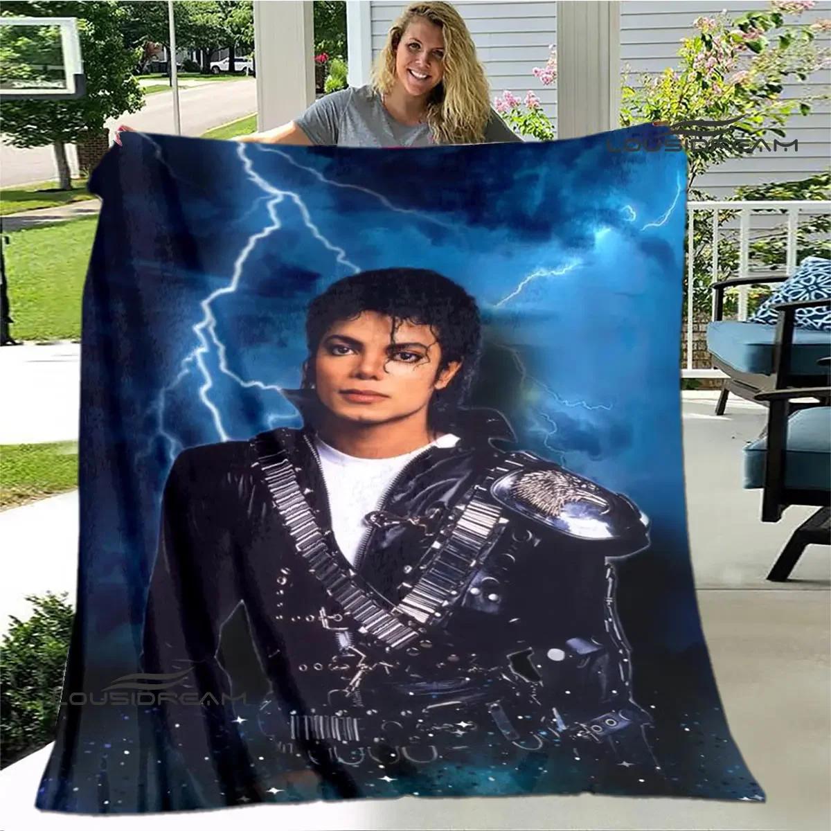 

Michael Jackson retro printed blanket Flannel Warm Blanket Soft and Comfortable Blanket picnic blanket bed linings Birthday Gift 75x90cm