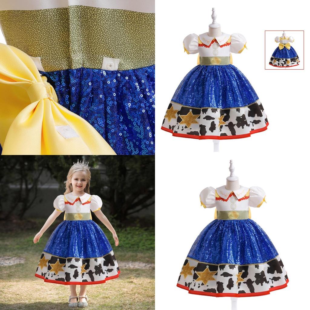 Toy Girl Story Jessie Cosplay Dress Ideal Parties Clothes Props Makeup Princess