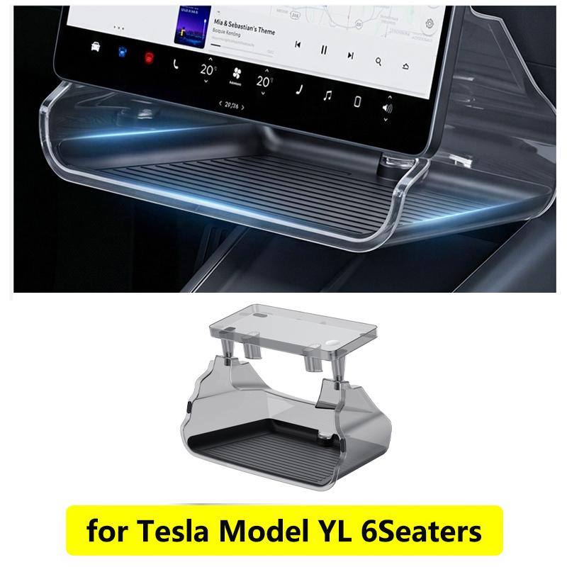 Für Tesla Neues Modell 3 Y YL Juniper Highland 2025 2026 Versteckte Aufbewahrungsbox-Schale unter dem Bildschirm Mittelkonsole ETC Kristall-Organizer