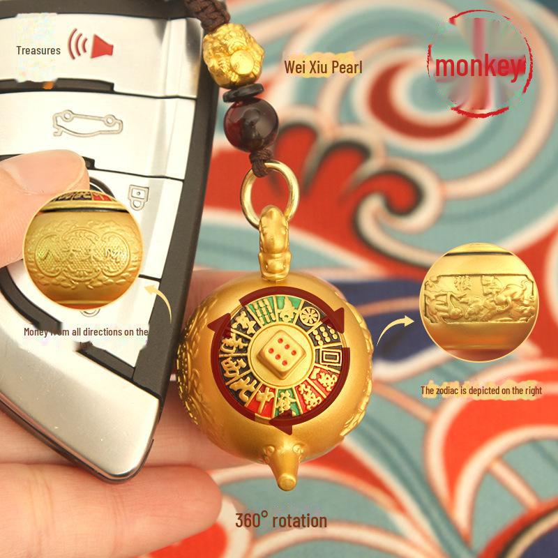 Twelve Zodiac Snake Year Mini Pot Keychain Pendant - Fortune Gift