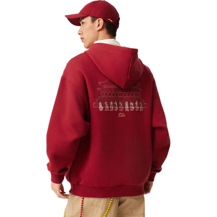 Li Ning x GUGONG,LIANMINGKUAN Rijin Doujin Collection Sweatshirt Unisex Dark Crimson AWDV839-1