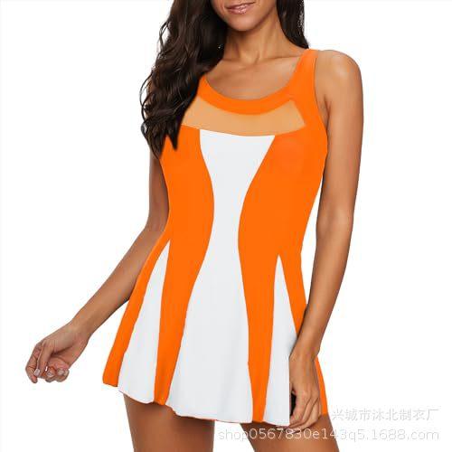 Women's Swimsuit Belly Dress One-piece Swimsuit Plus Size Swimsuit V-Neck Swimsuit