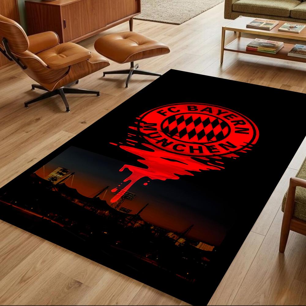 Bayern Munich Football Glory Cleanable Rug Soft Plush Non-slip Bottom Living Room Essential Fashionable Home Decor Housewarming Gift Idea