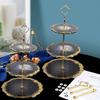 Crown Handle Cupcake Display Holder 2 Tiers 3 Tier Tiered Fruit Plate  Cake Stand Assembly