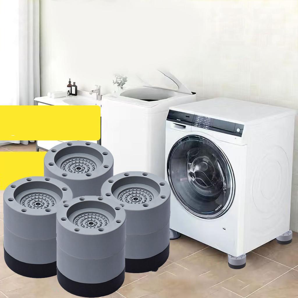 Wash Machine Feet Mat Shock Absorption Resin Fiber PVC Washing Machine Riser for Home Increase