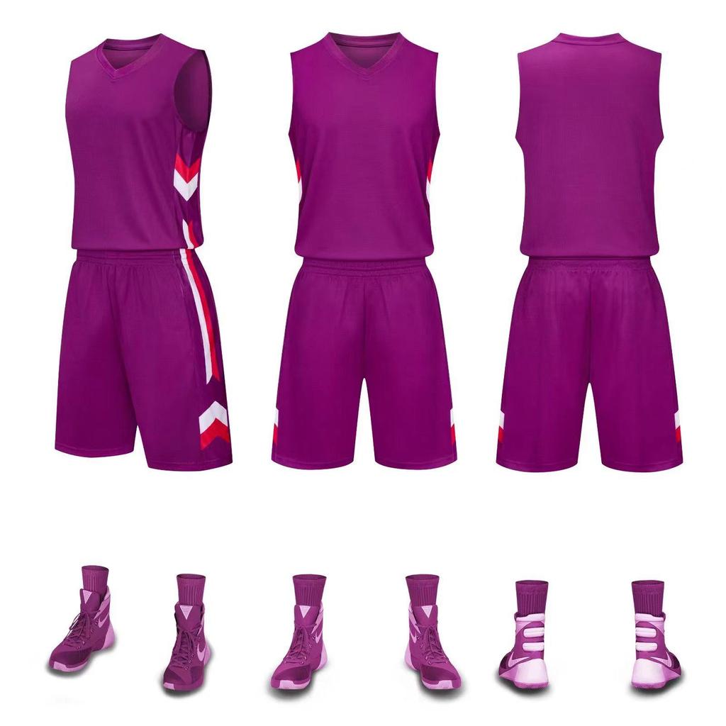 Breathable Sweat-Wicking Basketball Uniform Set for Adults & Children with Customizable Jerseys