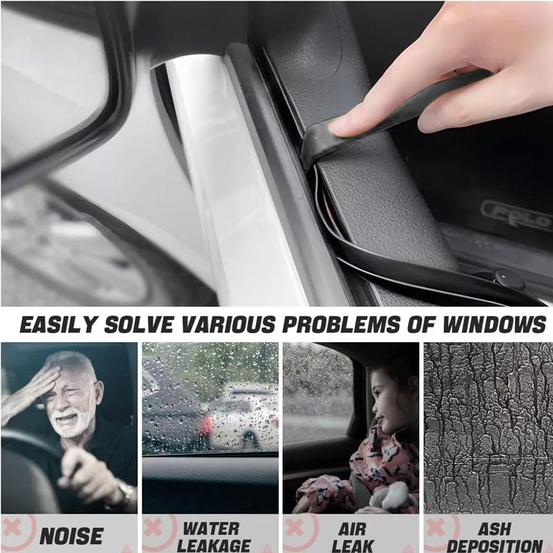 Universal V-Shape Car Door Window Edge Moulding Trim Weatherstrip Seal Strip Rubber Car Window Sealing Strip Dustproof