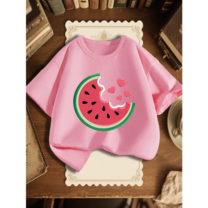 European Sizes Girls' Fashion Round Neck T-Shirt