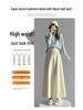 Design-Sense Thick Woolen A-Line Long Umbrella Skirt for Women - High-Waisted, Hip-Covering Autumn/Winter Style