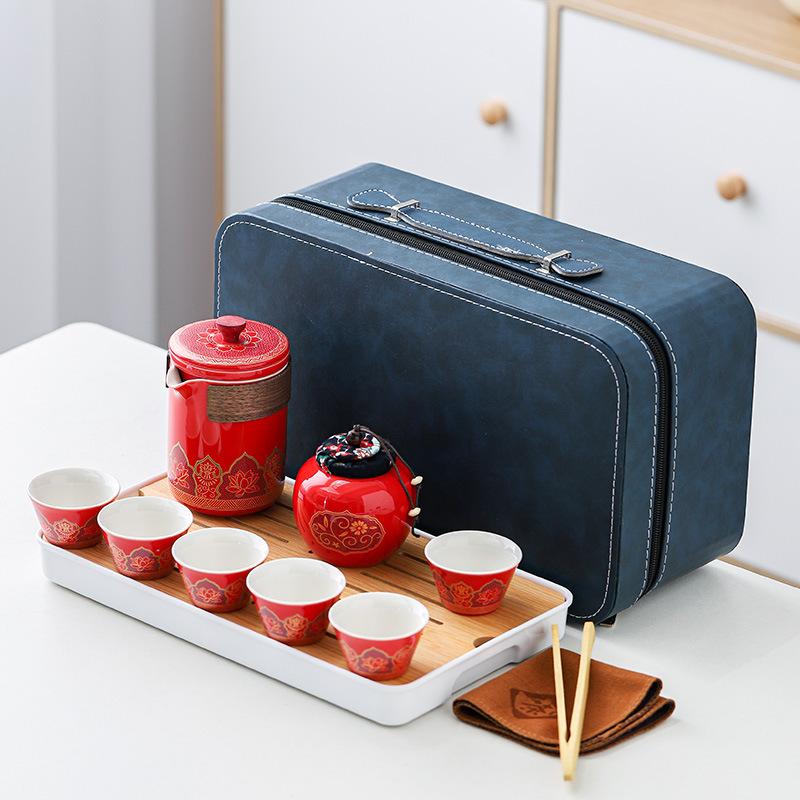 Portable travel tea set Outdoor Kung Fu tea set Kuaike cup Practical holiday activities Business gifts