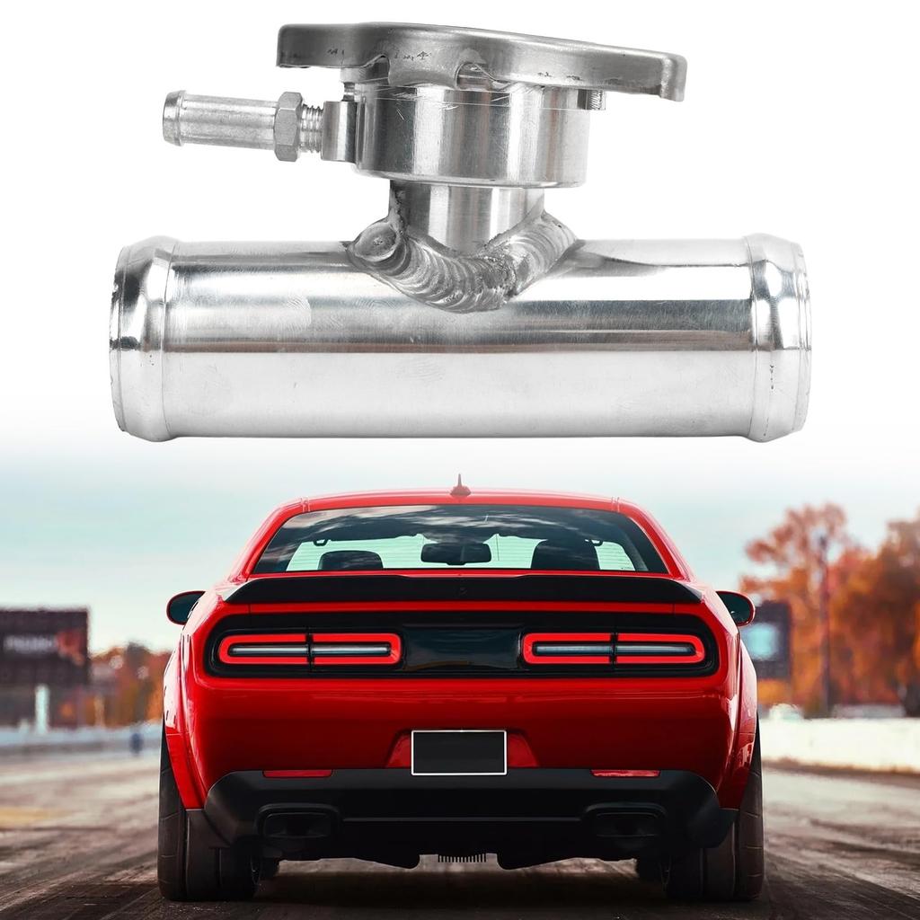 Keenso Inline Radiator Hose Filler Neck with 16PSI Cap 32mm 1‑1/4in OD T6061 Aluminum