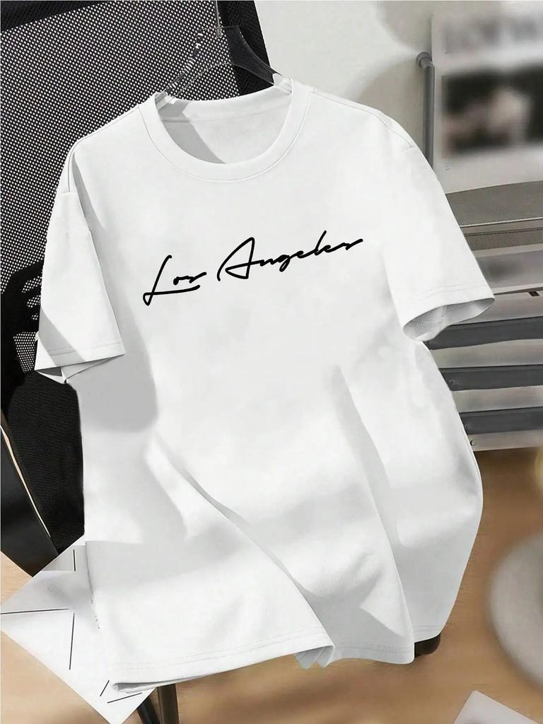 Los Angeles City of Angels Palm Tree Graphic Tee for Men Breathable Perfect for Summer Streetwear Style