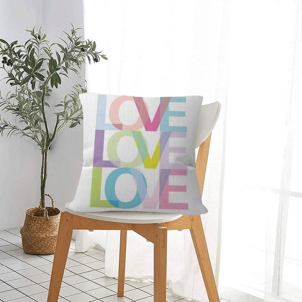Love Fashion Pillowcase Toon Gift Cushion Cover Bedroom Home Sofa Chair Seat Decor Pillow Case