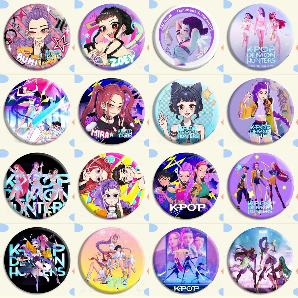 Demon Kpop Hunters Badge Character Pattern Anime Merchandise Fashion Fans Gift
