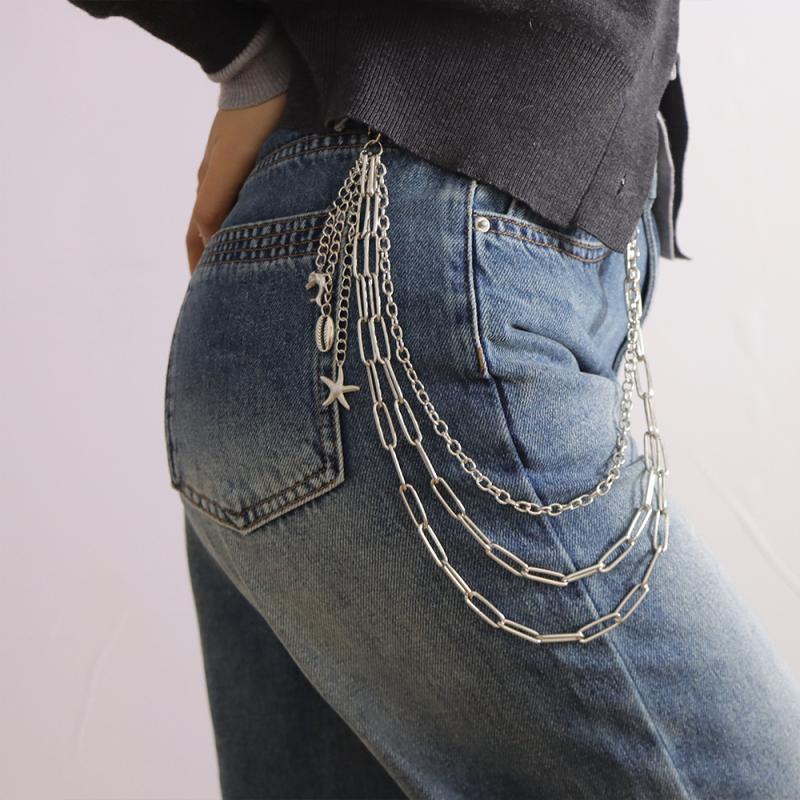 Metallic Punk-Pop Pants Chain Accessory; Hip Hop Style Denim Chain For Men and Women Present
