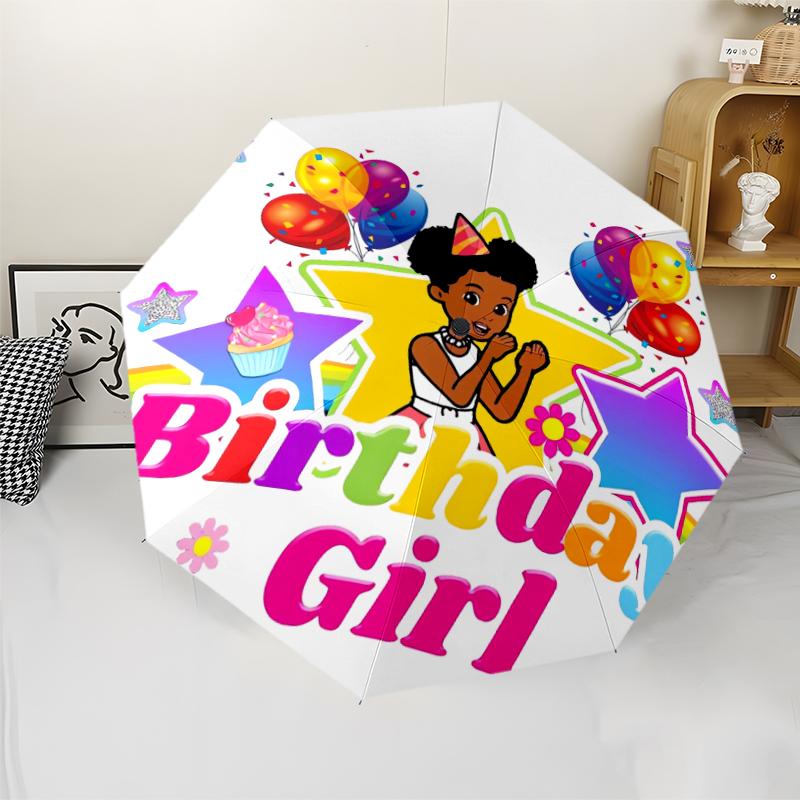Gracie's Corner Theme Automatic Umbrella, Lightweight & Portable, 8 Rib, Perfect for Outdoor Travel, Birthdays, Christmas, Gifts.