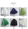 Women's Plus Size Cotton Linen Midi A-Line Skirt with Elastic Waist In 20 Colors