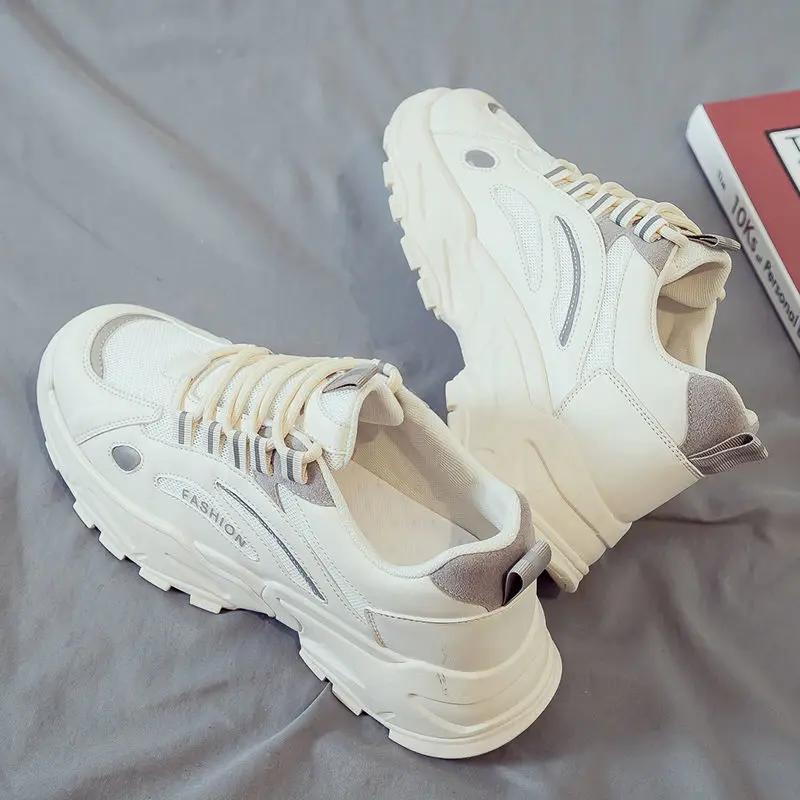 Autumn Men's Ankle Sport Boots Platform Lace Up Male Sneaker Shoes Offer Fashion Work Booties Outdoor Hiking Sale Anti Slip New