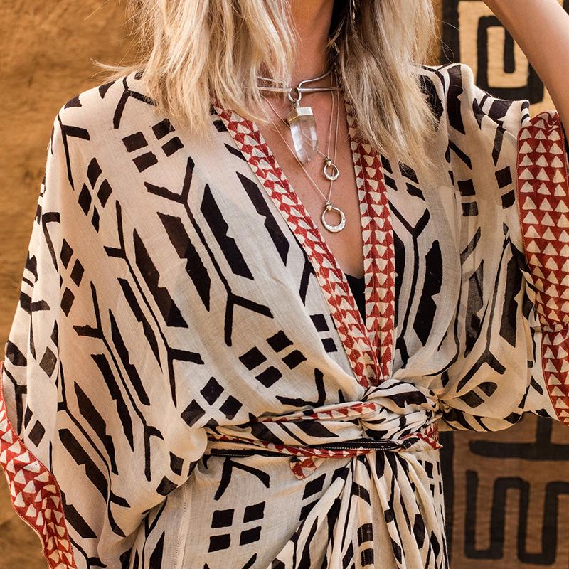 Women's Four-Way Stretch Long Cardigan: Loose Sun Protection Jacket & Beach Bikini Cover-Up