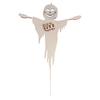 3 Pcs Halloween Cupcake Toppers Spooky Pumpkin Ghost Wooden Cupcake Pick for Halloween Theme Baby Shower Birthday Party Cake Decoration