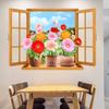 Realistic Window Decoration Painting Living Room Sofa Background Wall Fake Window Bedroom Landscape Art Self-Adhesive