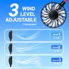 Portable Neck Fan USB Rechargeable Hands-Free Mini Face Cooling Personal Double Headed Rotatable Small Fan for Outdoor Sport