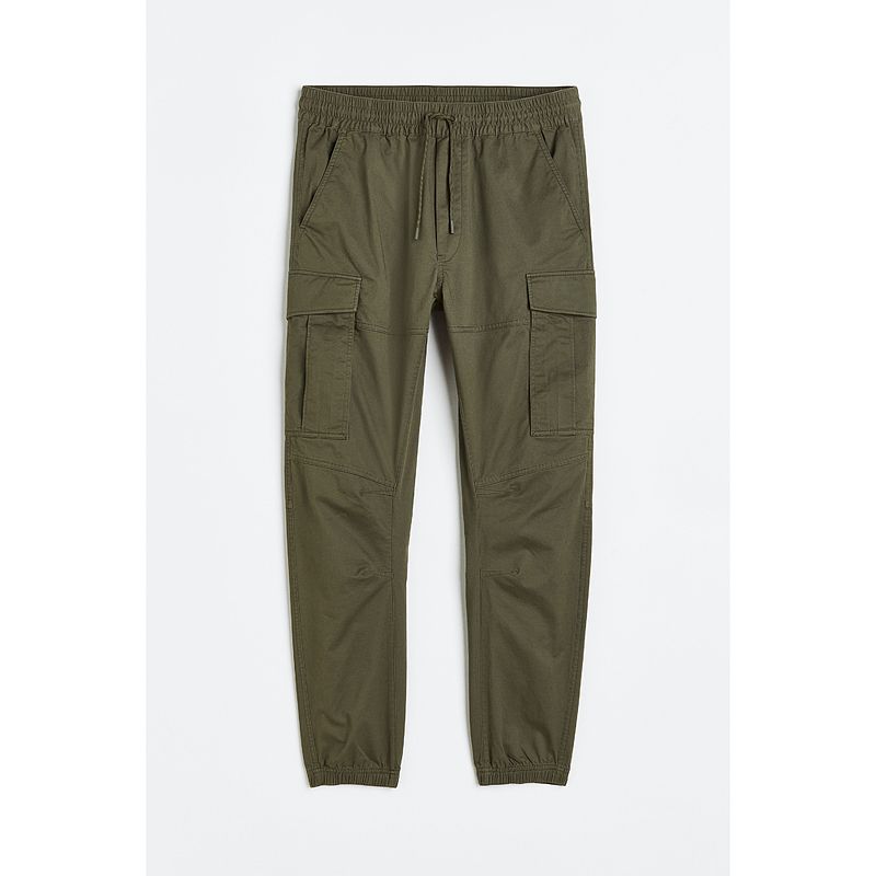 

HM Men s Casual Pants Autumn Thin American Workwear Multi-Pocket Trousers Loose Men Trousers Ankle-Tied Pants 1002227 Khaki Green 180/114