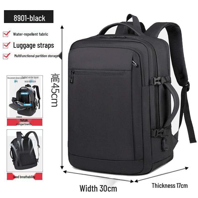Men's Lightweight Multifunctional Laptop Backpack for Business and Commuting
