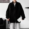 Herren-Strickjacke mit Stehkragen, locker geschnitten - Trendige amerikanische Strickware für Frühling und Herbst