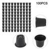 Bulk Set of 100 Black Plastic Flower Pots for Gardening Effective for Succulents and Small Plant Transplanting